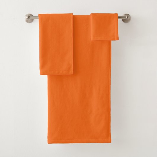 Oranje tijger, vaste kleur bad handdoek (Insitu)