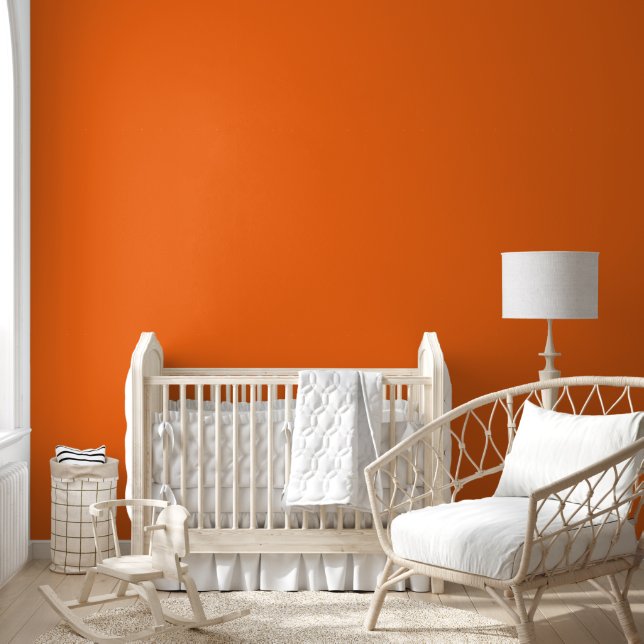 Oranje tijger, vaste kleur behang (Kinderen)