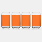 Oranje tijger, vaste kleur blikvorm glas (Achterkant)
