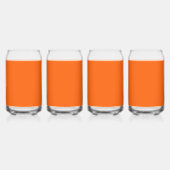 Oranje tijger, vaste kleur blikvorm glas (Rechts)