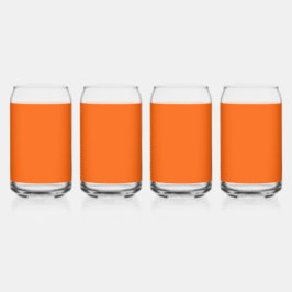 Oranje tijger, vaste kleur blikvorm glas