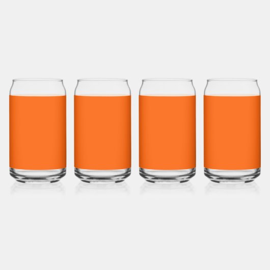 Oranje tijger, vaste kleur blikvorm glas (Voorkant)