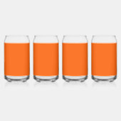 Oranje tijger, vaste kleur blikvorm glas (Links)
