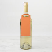 Oranje tijger, vaste kleur flessenhanger (Op fles)