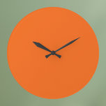 Oranje tijger, vaste kleur grote klok<br><div class="desc">Oranje tijger,  vaste kleur</div>