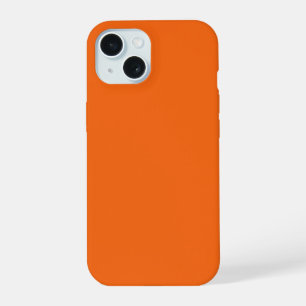 Oranje tijger, vaste kleur iPhone 15 case