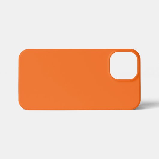 Oranje tijger, vaste kleur iPhone hoesje (Achterkant horizontaal)