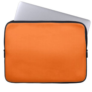 Oranje tijger, vaste kleur laptop sleeve
