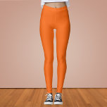 Oranje tijger, vaste kleur leggings<br><div class="desc">Oranje tijger,  vaste kleur</div>