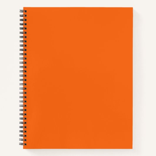 Oranje tijger, vaste kleur notitieboek (Voorkant)