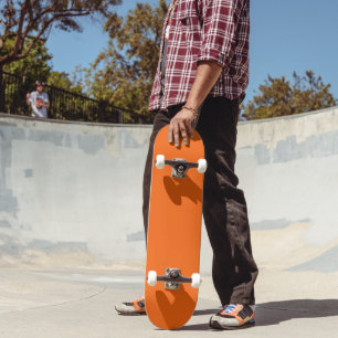 Oranje tijger, vaste kleur persoonlijk skateboard