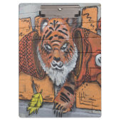 Oranje tijger visgraffiti klembord (Voorkant)