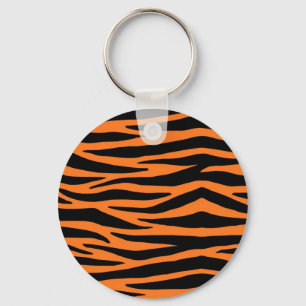 Oranje Tijger / Zebra Stripes sleutelhanger