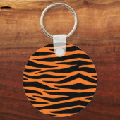 Oranje Tijger / Zebra Stripes sleutelhanger (Voorkant)