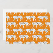 Oranje tijgerafdrukken kaart (Voorkant / Achterkant)