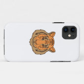Oranje tijgergezicht Case-Mate iPhone case (Achterkant (horizontaal))
