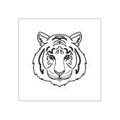 Oranje tijgergezicht rubberstempel (Afrduk)