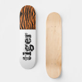 Oranje tijgerhuidpatroon persoonlijk skateboard (Voorkant)