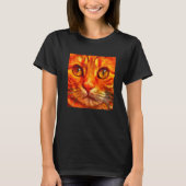 Oranje tijgerkat dicht t-shirt (Voorkant)