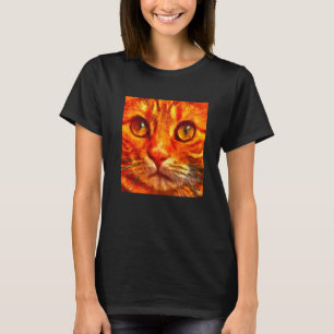 Oranje tijgerkat dicht t-shirt