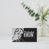 Oranje tijgerkattekop B&W Visitekaartje (Staand voorkant)