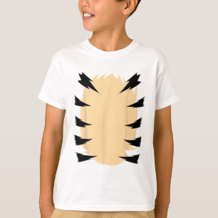 Oranje tijgerkostuum voor kinderen met dij hallowe t-shirt