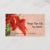 Oranje tijgerlelie close-up foto visitekaartje (Voorkant)