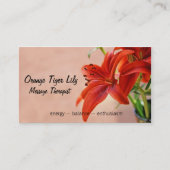 Oranje tijgerlelie close-up foto visitekaartje (Voorkant)
