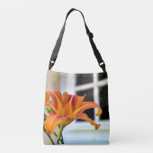 Oranje tijgerlelie over de hele Canvas tas (Achterkant)