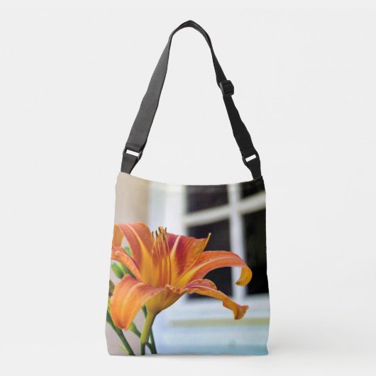 Oranje tijgerlelie over de hele Canvas tas (Voorkant)