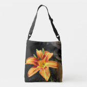 Oranje tijgerlelie over de hele Canvas tas (Achterkant)