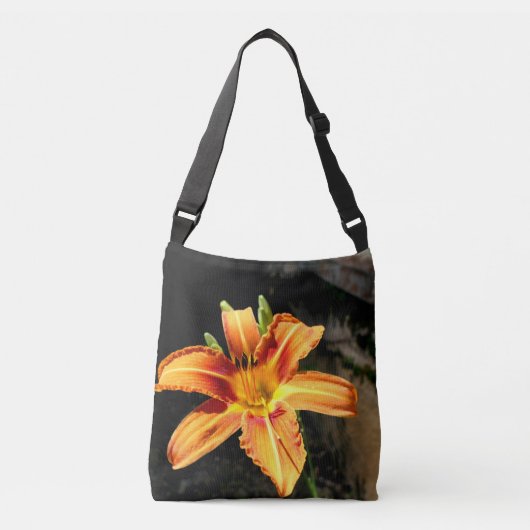 Oranje tijgerlelie over de hele Canvas tas (Voorkant)