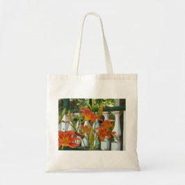 Oranje tijgerlilies - Canvas tas van de wijngaard