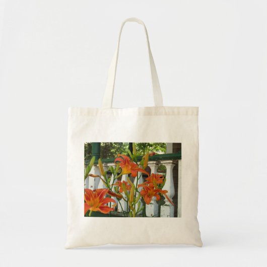 Oranje tijgerlilies - Canvas tas van de wijngaard  (Voorkant)