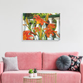Oranje tijgerlilies - Martha's wijngaard Canvas Afdruk (Insitu (Woonkamer))