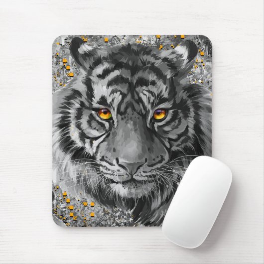Oranje tijgerogen | Colorful Tiger Muismat (Met muis)