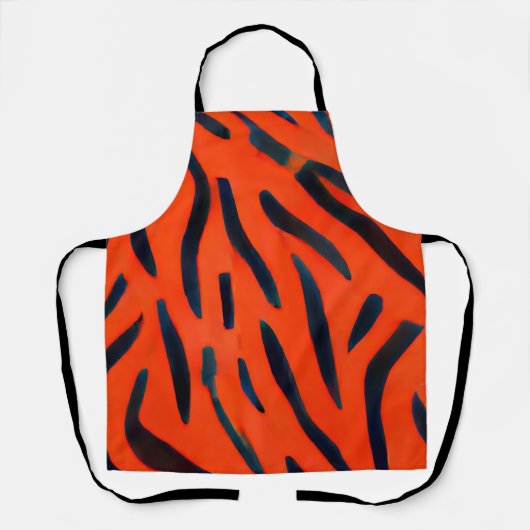 oranje tijgerprinter Apron Schort (Voorkant)