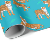 Oranje Tijgers Cadeaupapier (Rol Hoek)