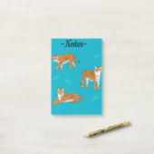 Oranje Tijgers Post-it® Notes (Op bureau)