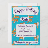 Oranje tijgers zijn jarig kaart (Voorkant)