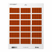Oranje tikels met tartan etiket (Full Sheet)