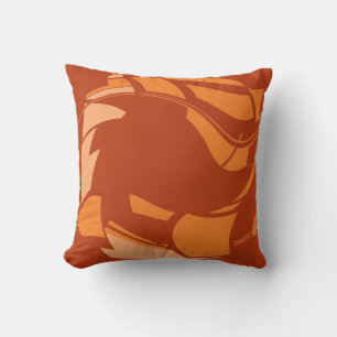 Oranje tinten krans op Rust MCM Look Art Design Kussen