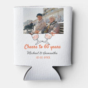 Oranje toast op 60 jaar huwelijksjubileum  blikjeskoeler