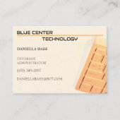 Oranje toetsenbord informatietechnologie visitekaartje (Voorkant)