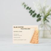 Oranje toetsenbord informatietechnologie visitekaartje (Staand voorkant)