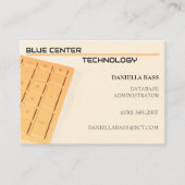 Oranje toetsenbord informatietechnologie visitekaartje (Voorkant)