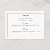 Oranje toetsenbord informatietechnologie visitekaartje (Achterkant)