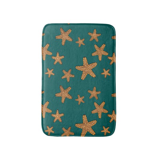 Oranje tongpatroon badmat (Voorkant Verticaal)