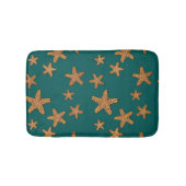 Oranje tongpatroon badmat (Voorkant)