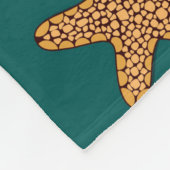 Oranje tongpatroon fleece deken (Hoek)